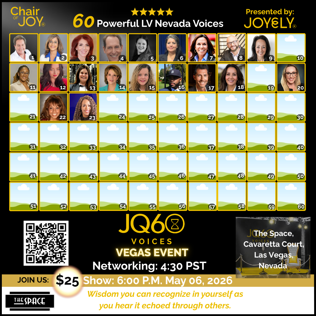JQ60 May 6th Voices Lineup — Vegas Event