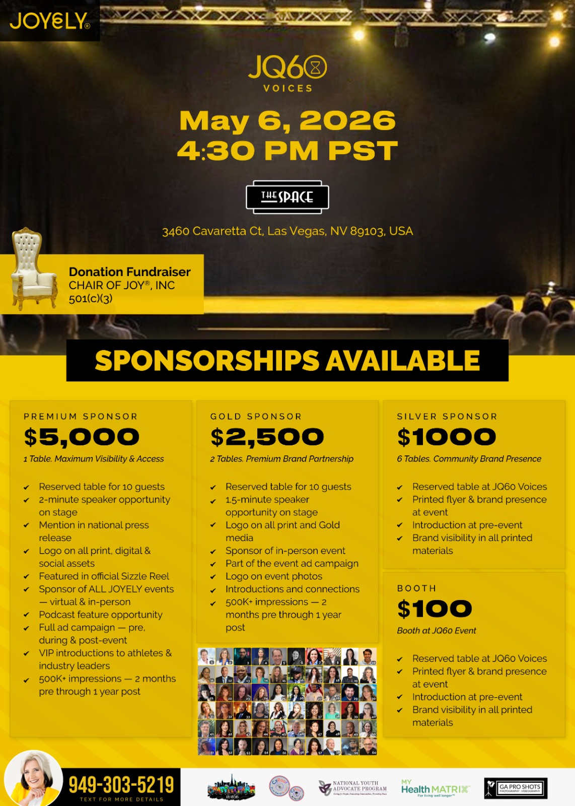 JQ60 Voices Sponsorship Flyer